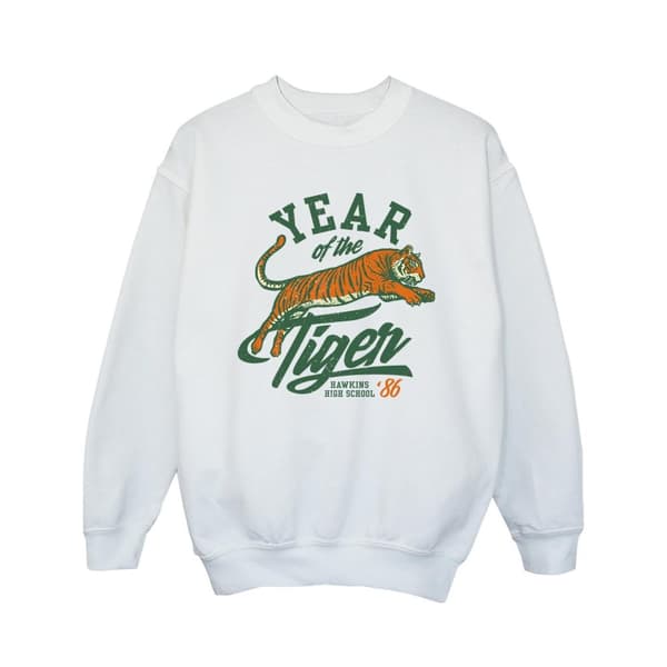 Netflix Girls Stranger Things Hawkins Year of The Tiger 86 Sweatshirt