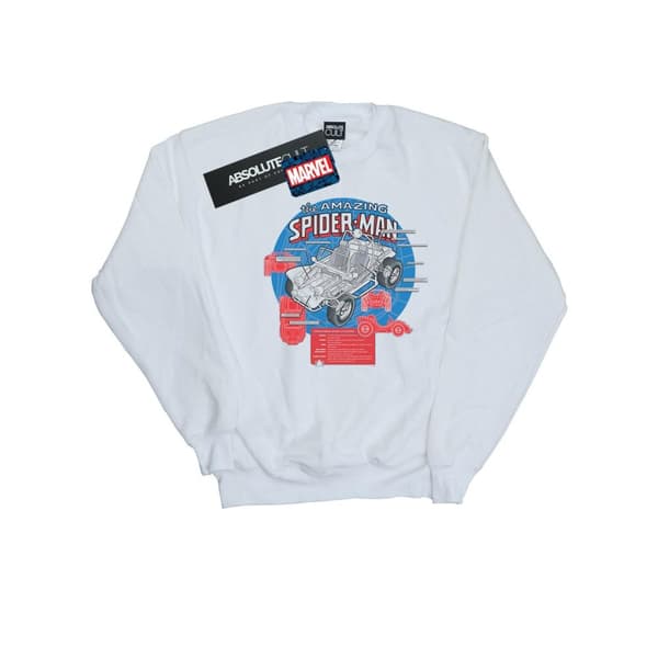 Marvel Girls Spider-Man Spider-Buggy Breakdown Sweatshirt White 12-13 Years