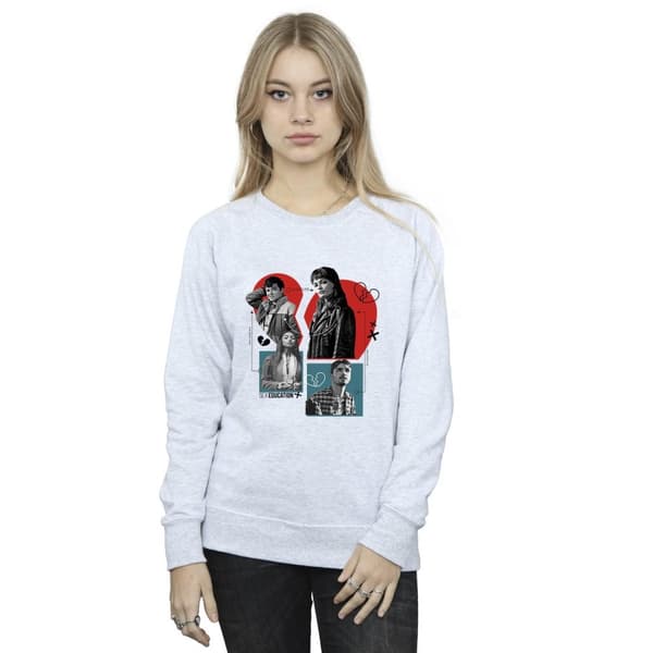 Netflix Dam/Tjej Sex Education Heart Break For All Sweatshirt