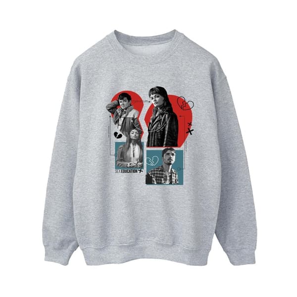 Netflix Dam/Tjej Sex Education Heart Break For All Sweatshirt