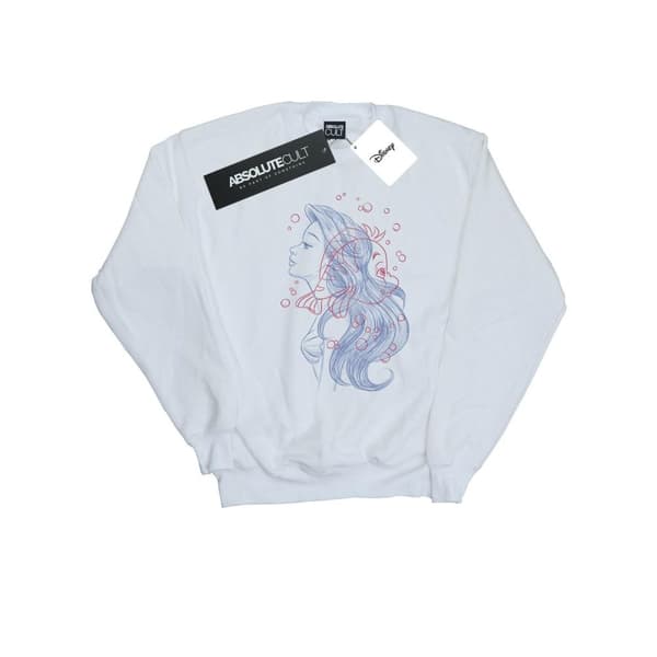 Disney Womens/Ladies Ariel Flounder Sketch Sweatshirt