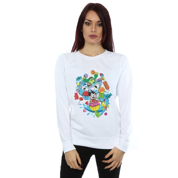 DC Comics Womens/Ladies Teen Titans Go Candy Mania Sweatshirt