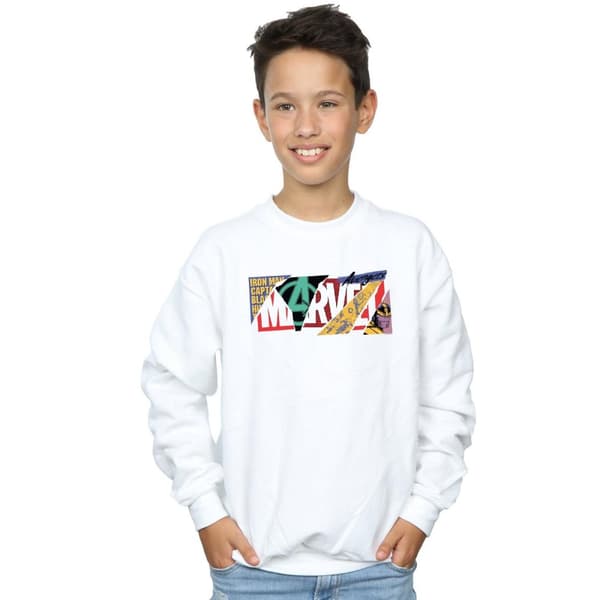 Marvel Boys Collage Logo Sweatshirt