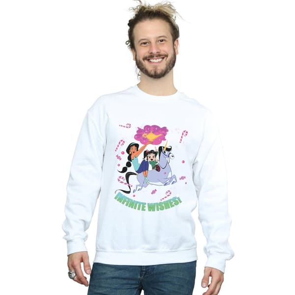 Disney Mens Wreck It Ralph Jasmine And Vanellope Sweatshirt