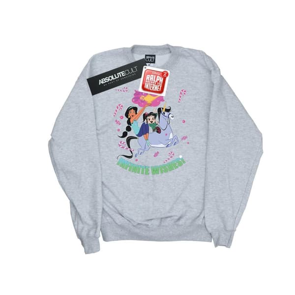 Disney Mens Wreck It Ralph Jasmine And Vanellope Sweatshirt