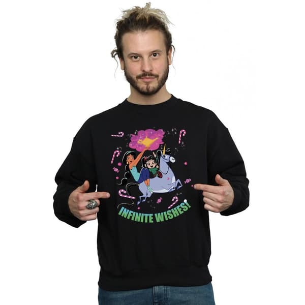 Disney Mens Wreck It Ralph Jasmine And Vanellope Sweatshirt