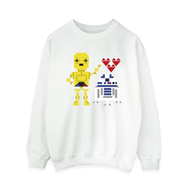 Star Wars Kvinnor/Damer Hjärta Robot Sweatshirt White XXL