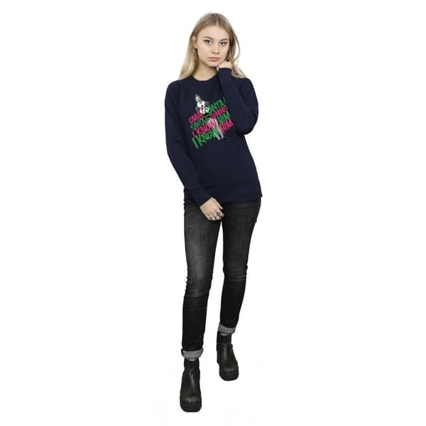 Elf Dam/kvinnor Santa´s Coming Sweatshirt