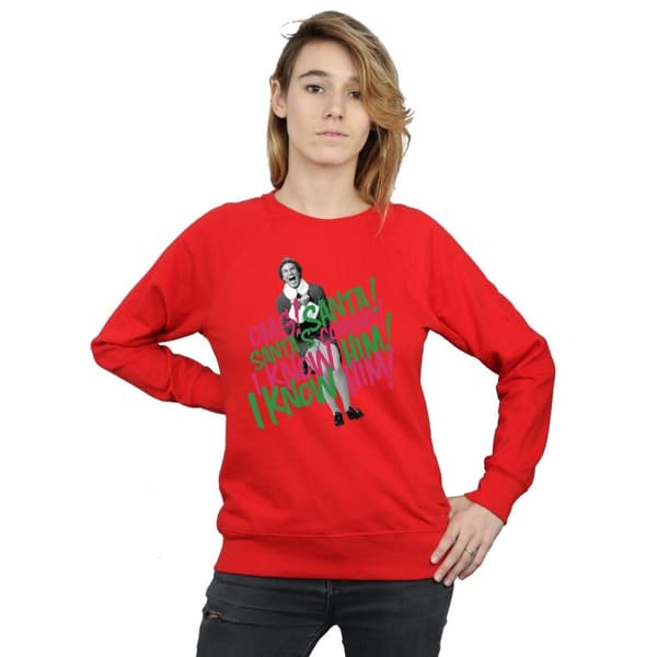 Elf Dam/kvinnor Santa´s Coming Sweatshirt