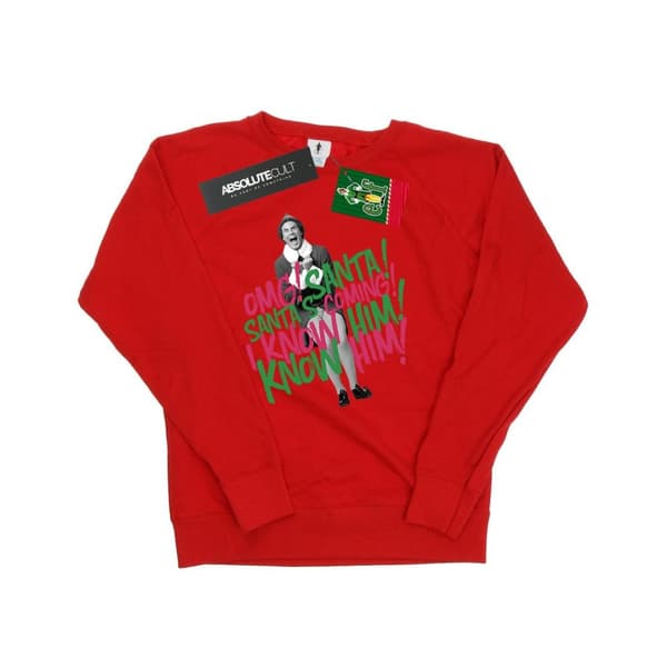 Elf Dam/kvinnor Santa´s Coming Sweatshirt