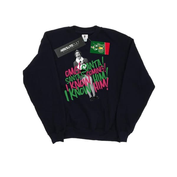 Elf Dam/kvinnor Santa´s Coming Sweatshirt