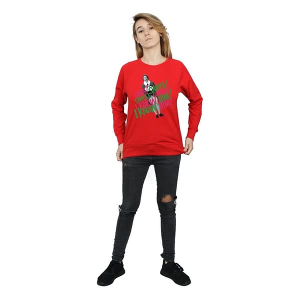 Elf Dam/kvinnor Santa´s Coming Sweatshirt