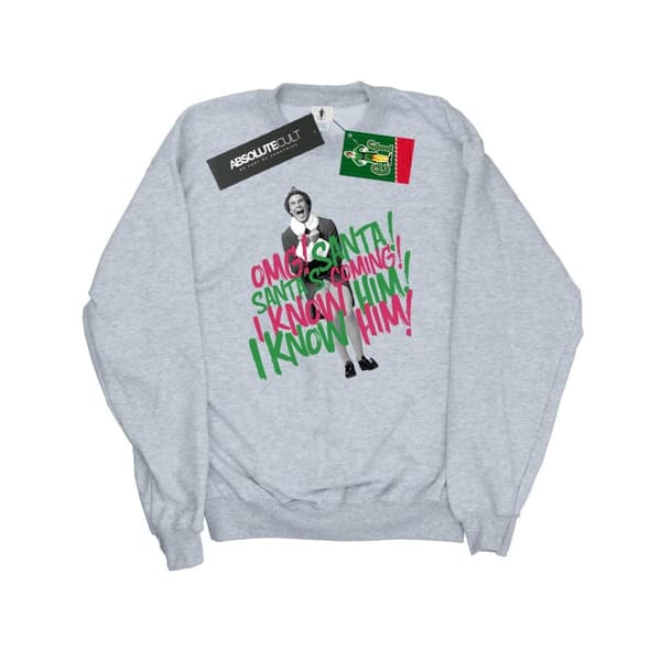 Elf Dam/kvinnor Santa´s Coming Sweatshirt