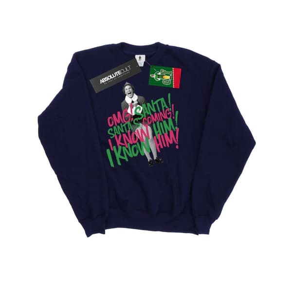 Elf Dam/kvinnor Santa´s Coming Sweatshirt