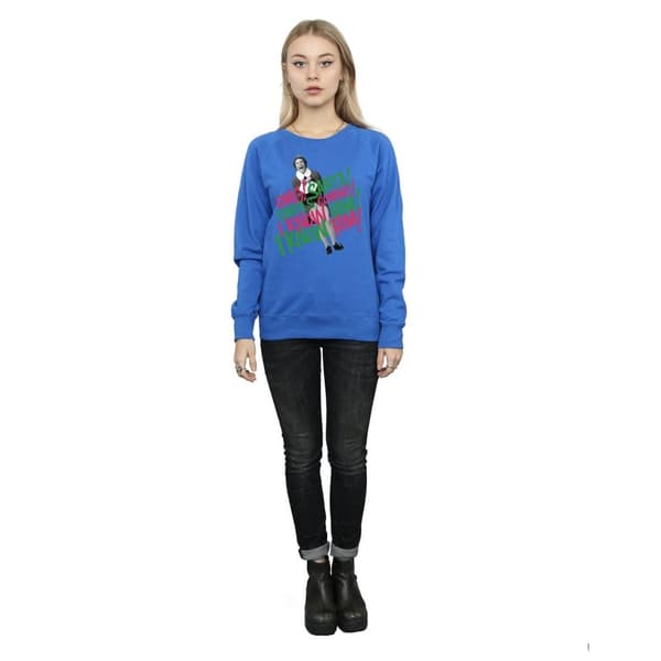 Elf Dam/kvinnor Santa´s Coming Sweatshirt