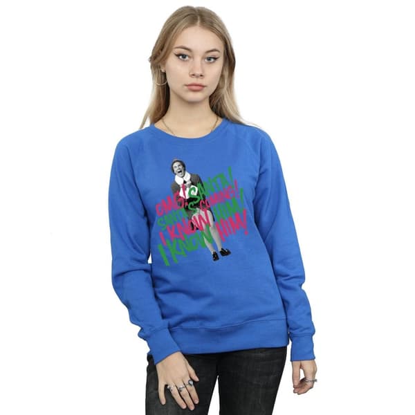 Elf Dam/kvinnor Santa´s Coming Sweatshirt