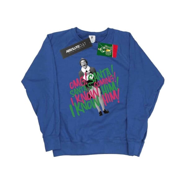 Elf Dam/kvinnor Santa´s Coming Sweatshirt