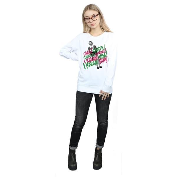 Elf Dam/kvinnor Santa´s Coming Sweatshirt