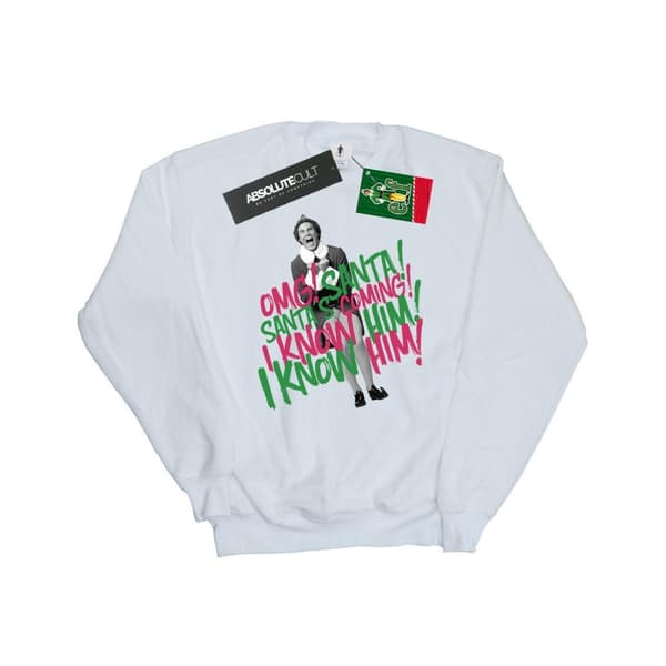 Elf Dam/kvinnor Santa´s Coming Sweatshirt