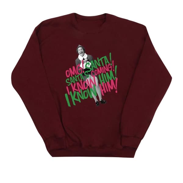 Elf Dam/kvinnor Santa´s Coming Sweatshirt