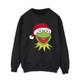 Miniatyrbillede 1 af 3: Disney Womens/Ladies Muppets Kermit Christmas Head Sweatshirt