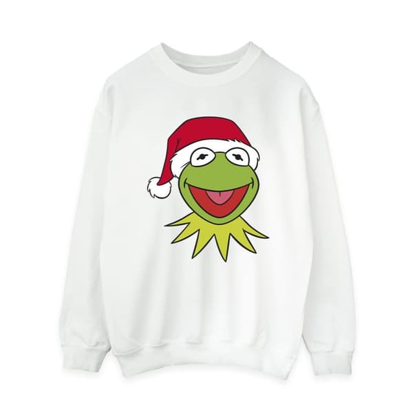Disney Womens/Ladies Muppets Kermit Christmas Head Sweatshirt