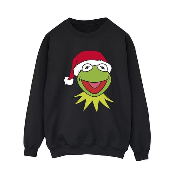 Disney Womens/Ladies Muppets Kermit Christmas Head Sweatshirt