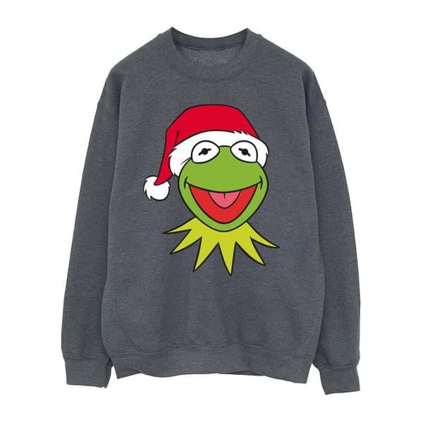 Disney Womens/Ladies Muppets Kermit Christmas Head Sweatshirt