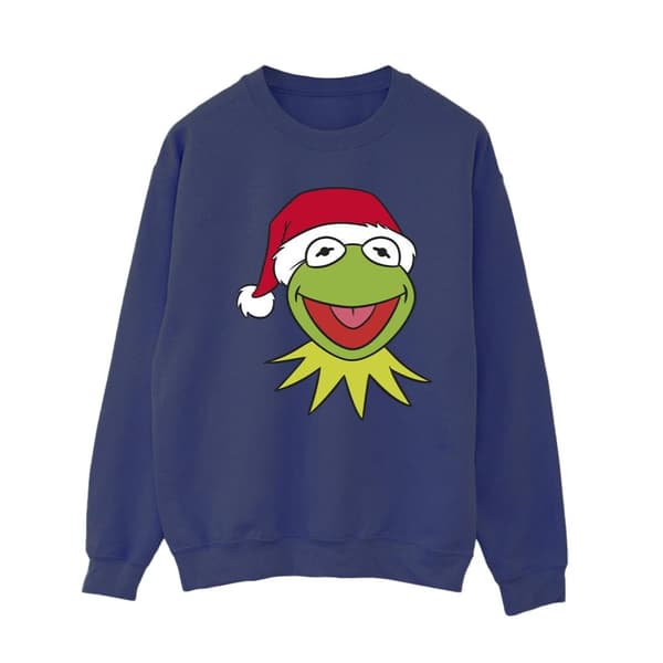 Disney Womens/Ladies Muppets Kermit Christmas Head Sweatshirt