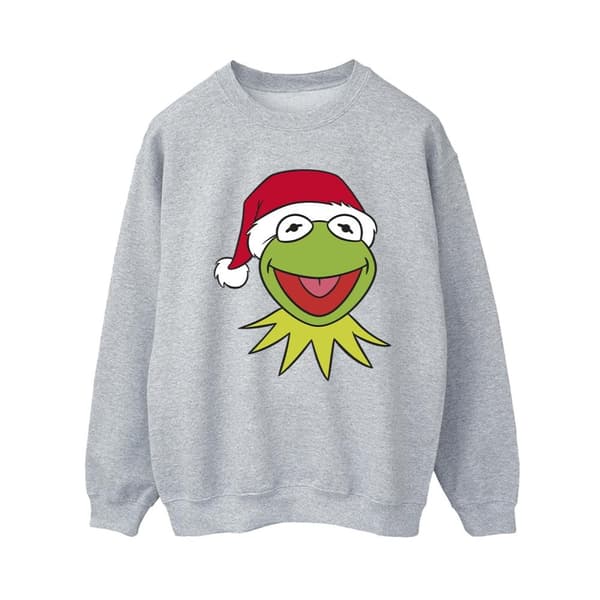 Disney Womens/Ladies Muppets Kermit Christmas Head Sweatshirt