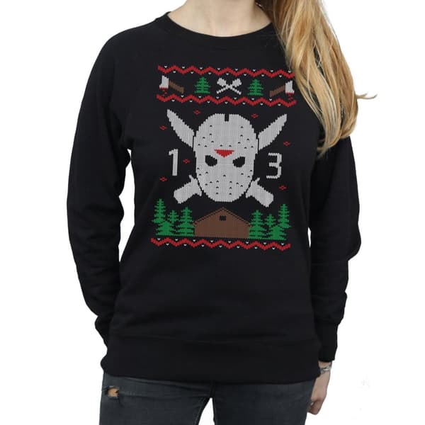 Friday 13th Womens/Ladies Christmas Fair Isle Sweatshirt