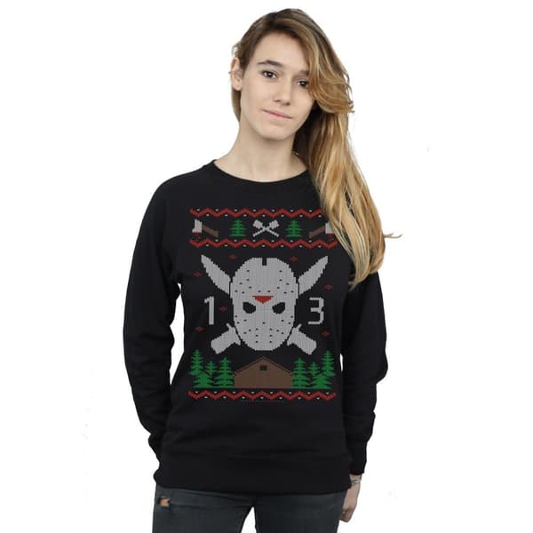 Friday 13th Womens/Ladies Christmas Fair Isle Sweatshirt