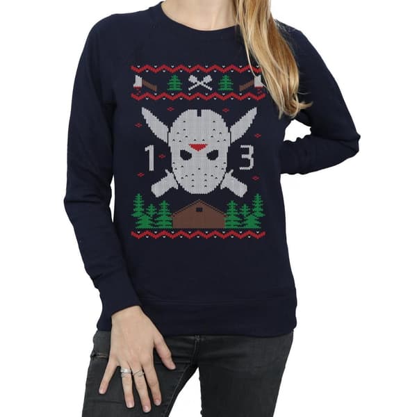 Friday 13th Womens/Ladies Christmas Fair Isle Sweatshirt