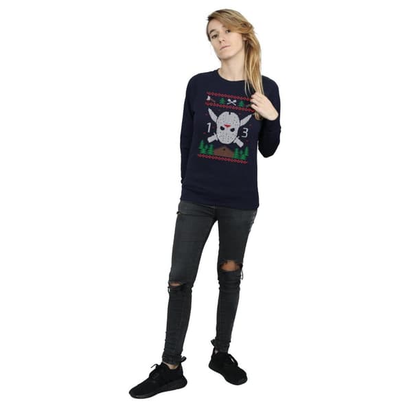 Friday 13th Womens/Ladies Christmas Fair Isle Sweatshirt