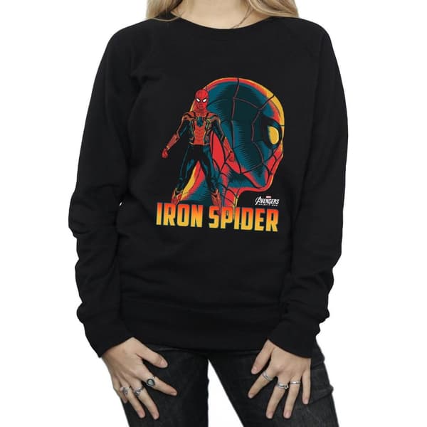 Marvel Womens/Ladies Avengers Infinity War Iron Spider Character Sweatshirt