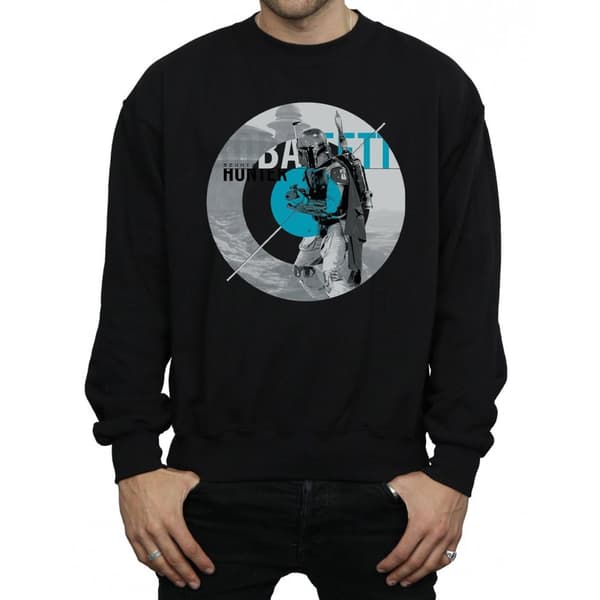 Star Wars Mens Boba Fett Bounty Hunter Circle Sweatshirt