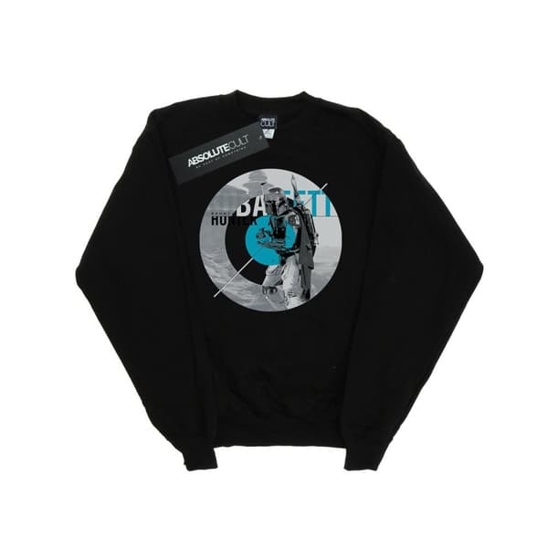 Star Wars Mens Boba Fett Bounty Hunter Circle Sweatshirt Black M
