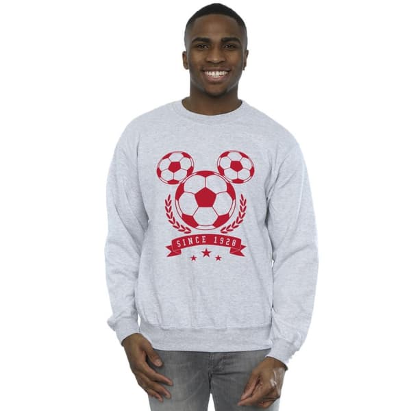 Disney Mens Mickey Football Head Sweatshirt