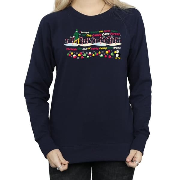 Elf Womens/Ladies Candy Cane Forest Sweatshirt