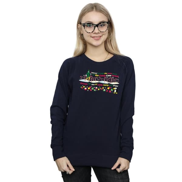 Elf Womens/Ladies Candy Cane Forest Sweatshirt