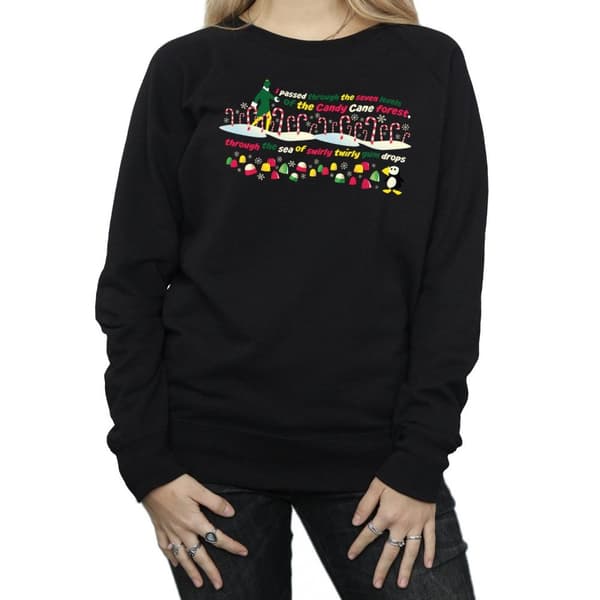 Elf Womens/Ladies Candy Cane Forest Sweatshirt