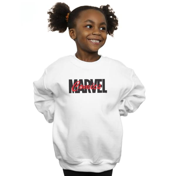 Marvel Girls Red Font Logo Sweatshirt