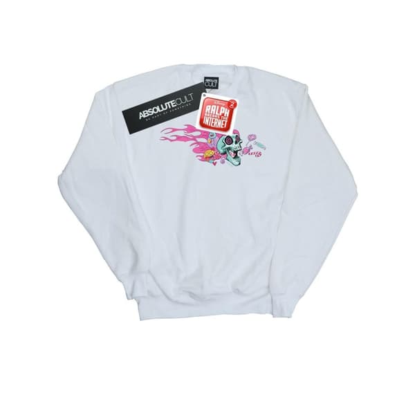 Disney Mens Wreck It Ralph Candy Skull Sweatshirt
