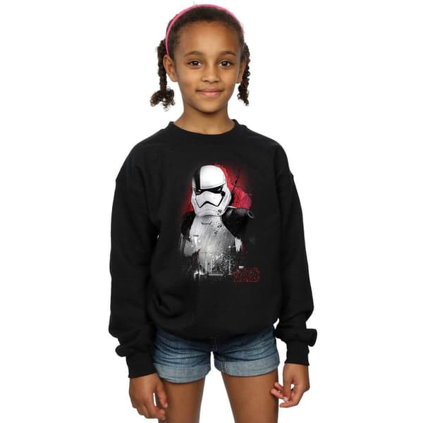 Star Wars Sweatshirt med borstad Stormtrooper från Sista Jedi för flickor