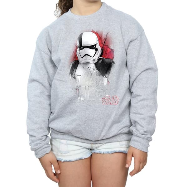 Star Wars Sweatshirt med borstad Stormtrooper från Sista Jedi för flickor