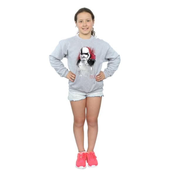 Star Wars Sweatshirt med borstad Stormtrooper från Sista Jedi för flickor