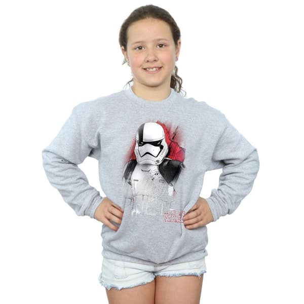 Star Wars Sweatshirt med borstad Stormtrooper från Sista Jedi för flickor