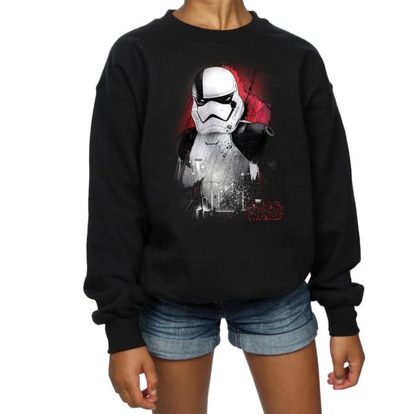 Star Wars Sweatshirt med borstad Stormtrooper från Sista Jedi för flickor