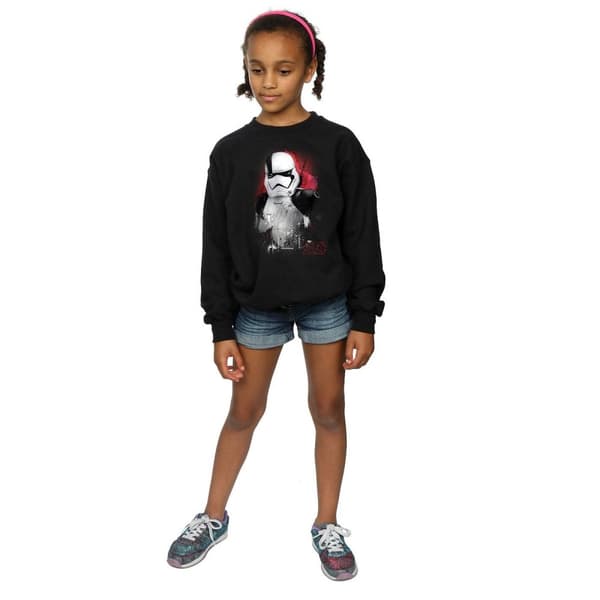 Star Wars Sweatshirt med borstad Stormtrooper från Sista Jedi för flickor