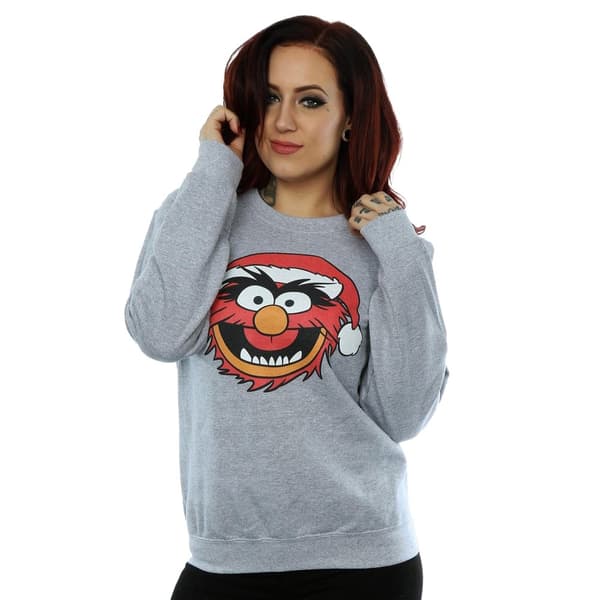 Disney Womens/Ladies The Muppets Animal Christmas Sweatshirt